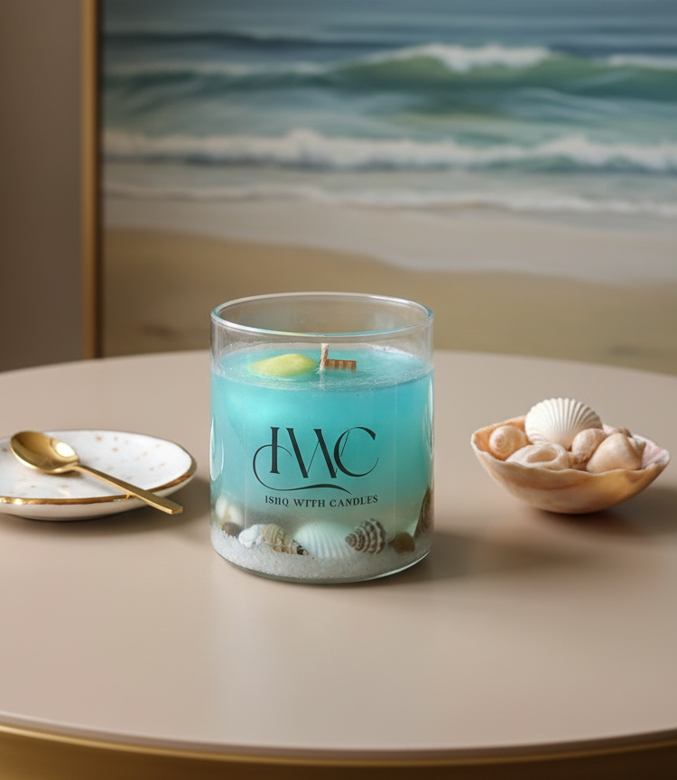 Aqua candle