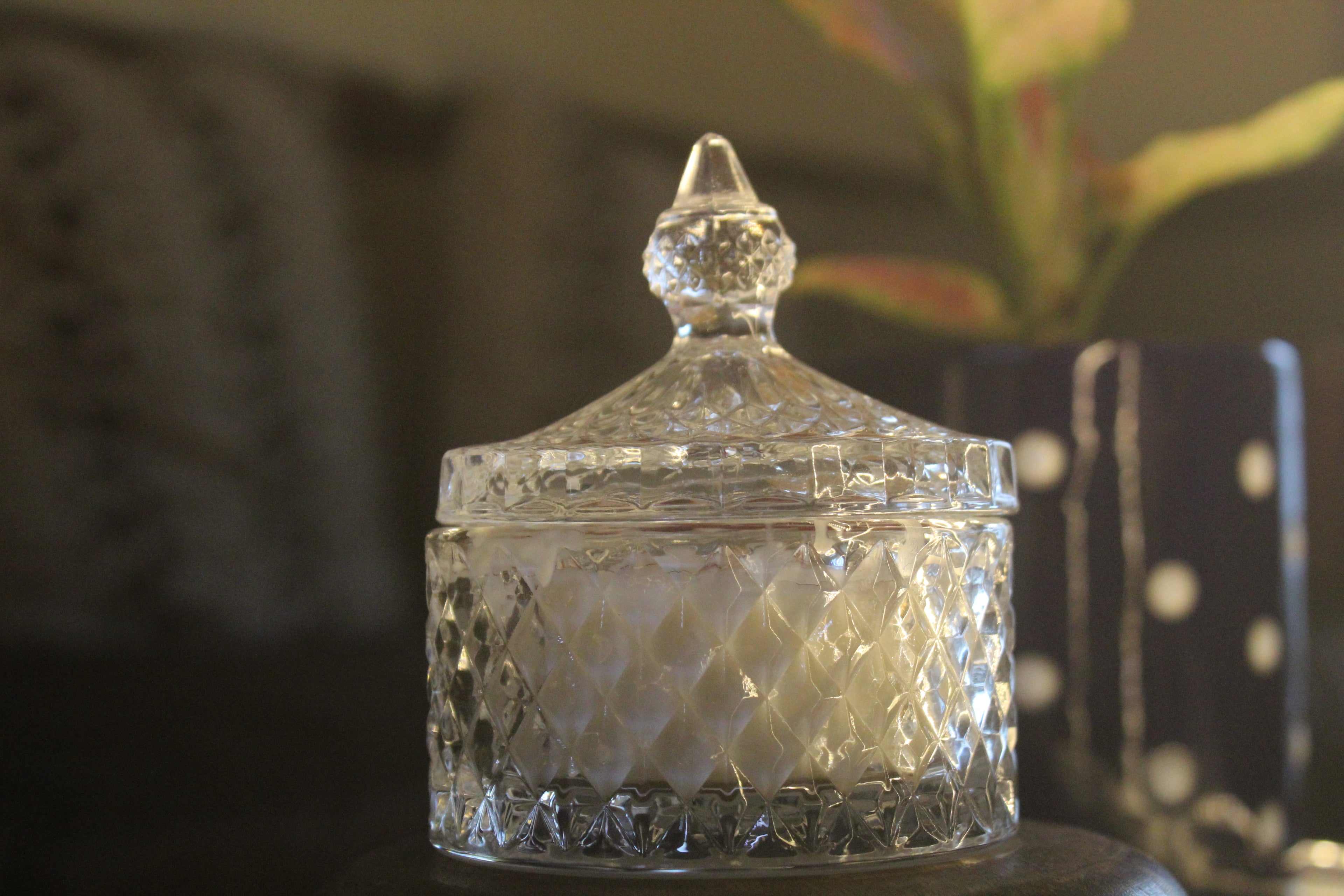 Glass Jar Rose Petal Candle