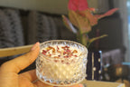 Glass Jar Rose Petal Candle