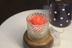Glass Jar Rose Petal Candle