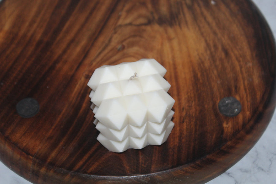 Bubble Cube Candle - White – handmade by Ishq with Candles, Pune