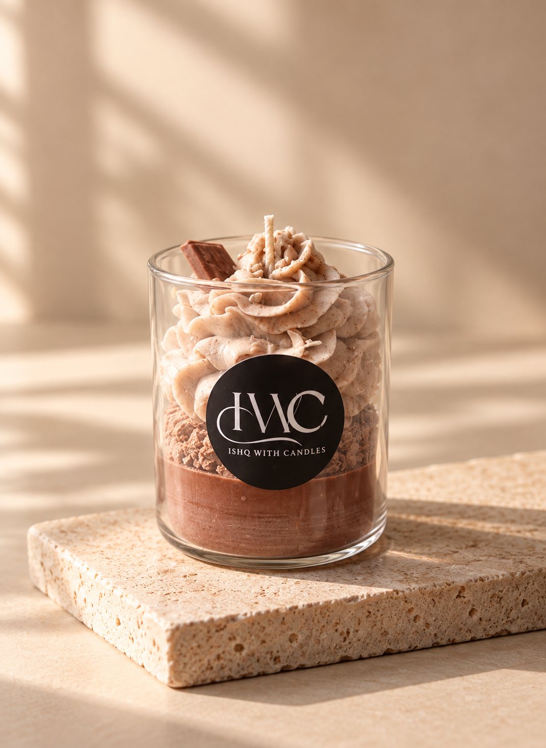 Chocolate Indulgence Jar Candle – handmade by Ishq with Candles, Pune