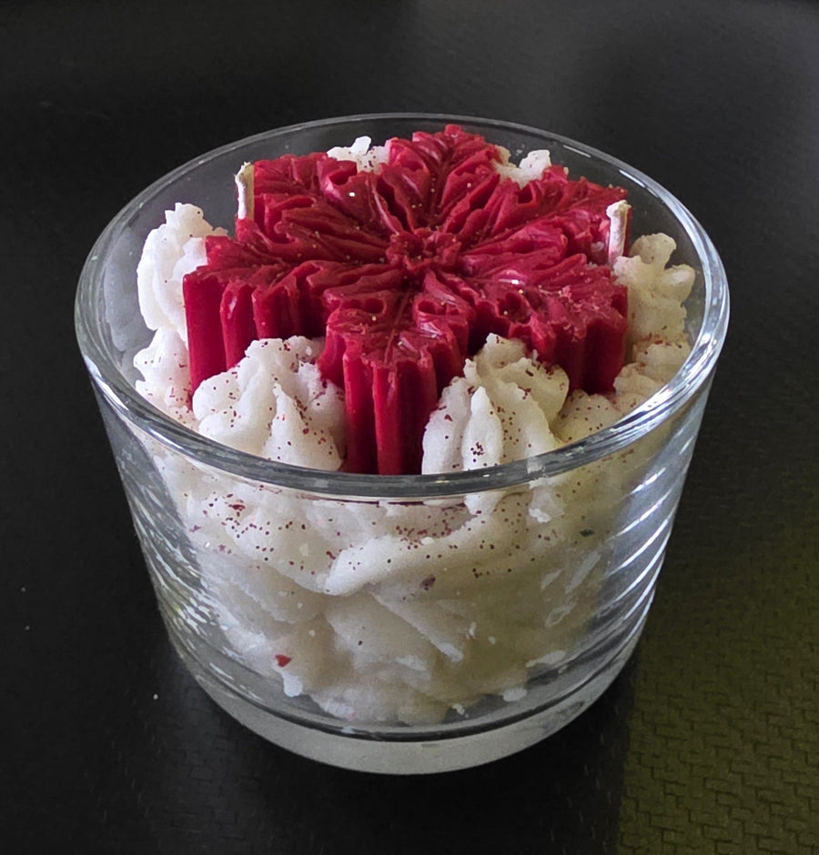 Crystal Snow Glow Candle - Red – handmade by Ishq with Candles, Pune