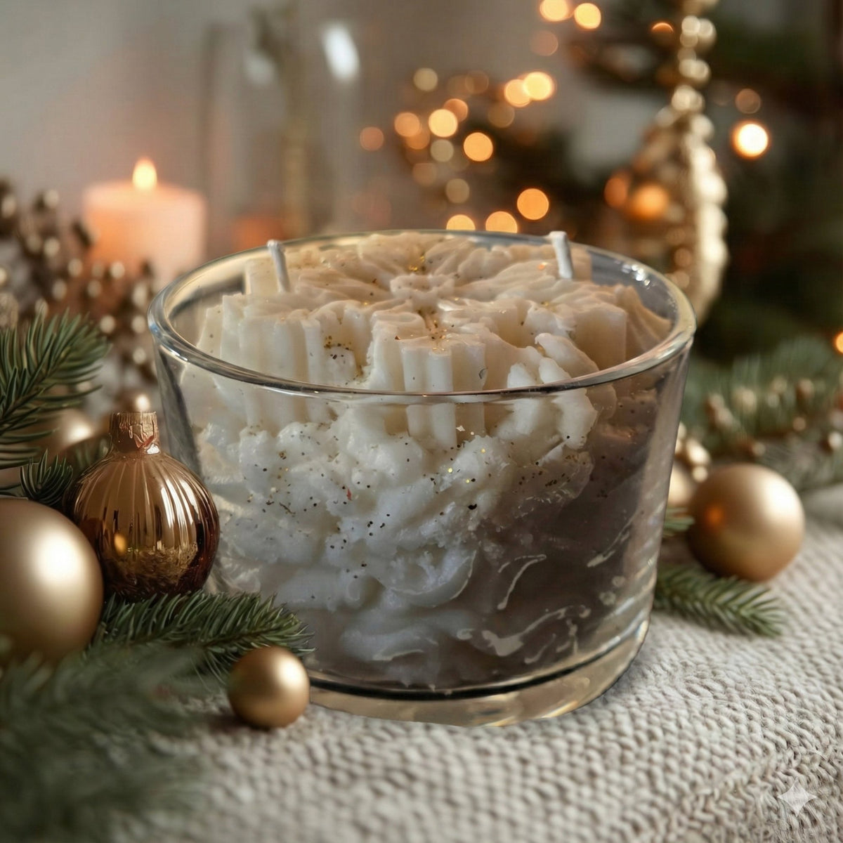 Crystal Snow Glow Candle - White – view 2