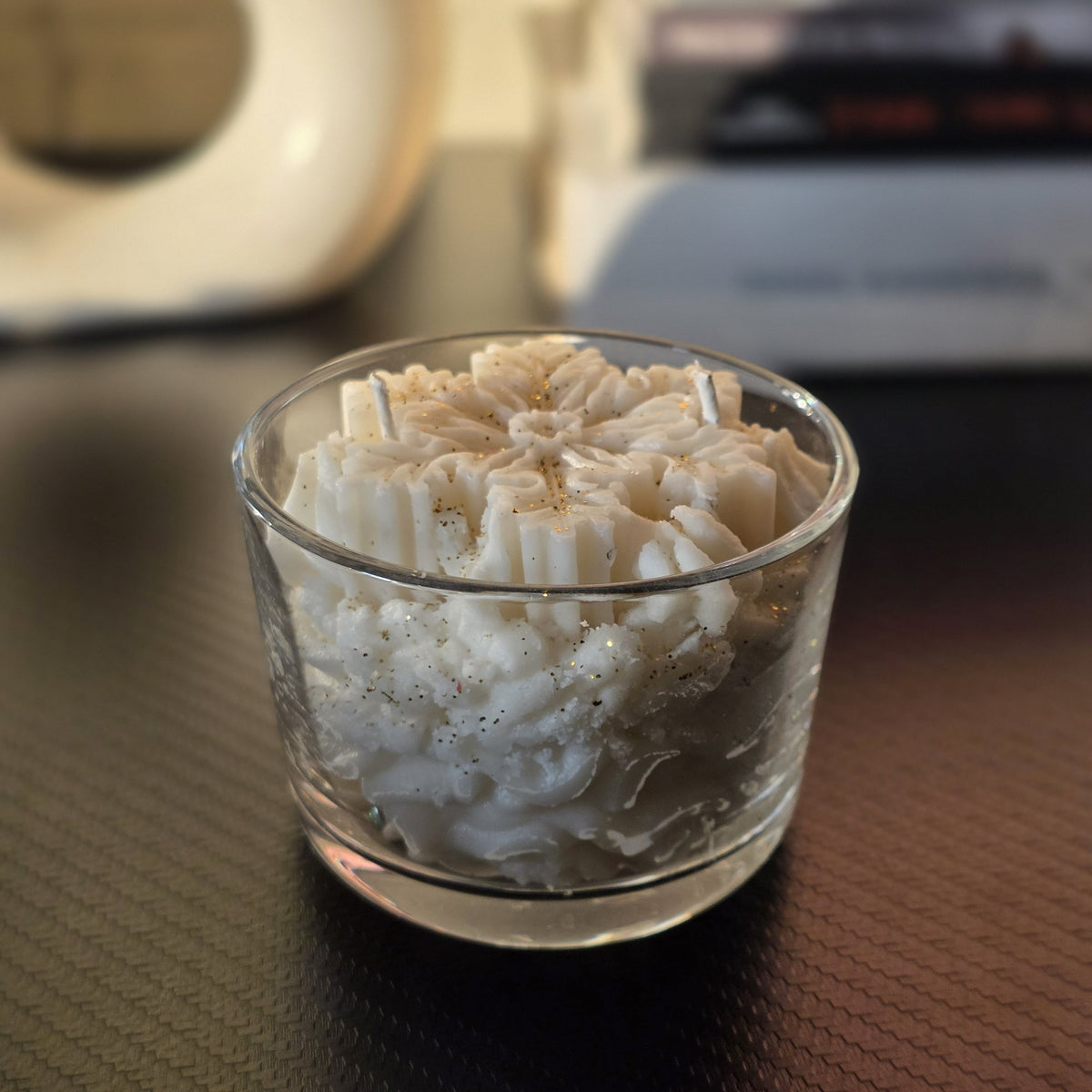 Crystal Snow Glow Candle - White – view 3