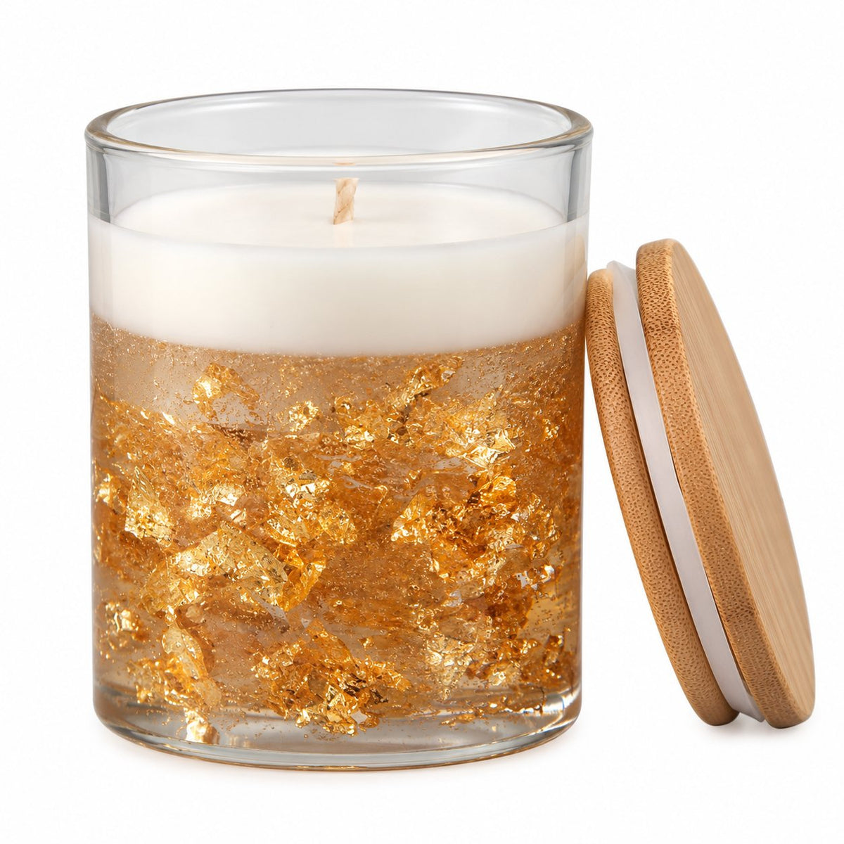 Golden Glitter Jar Candle – handmade by Ishq with Candles, Pune