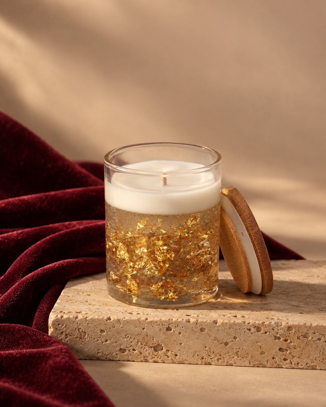 Golden Glitter Jar Candle – view 2