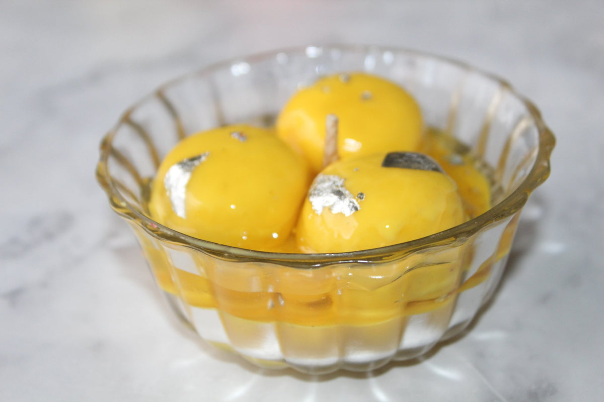 Kesar Rasgulla Candle Bowl – view 2