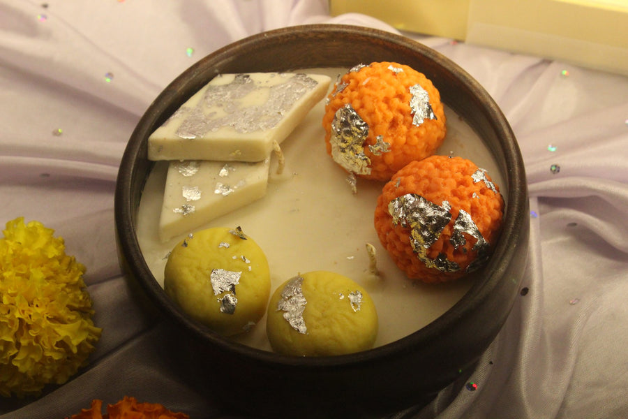 Mithai Thali Candle Bowl – handmade by Ishq with Candles, Pune