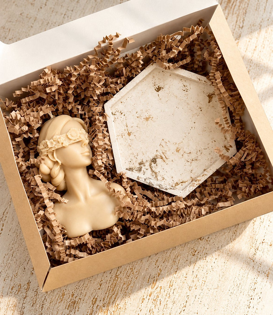 Muse Bust Candle Gift Box – handmade by Ishq with Candles, Pune