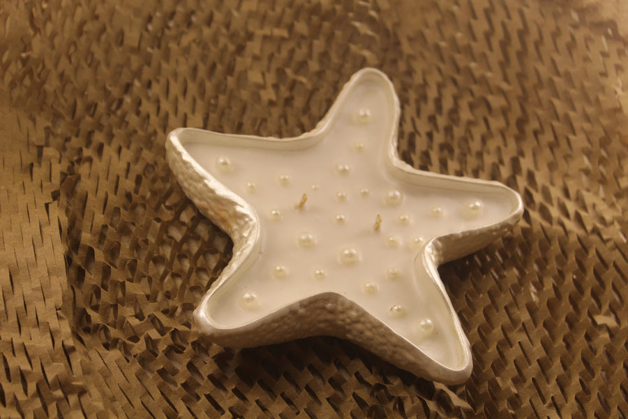 Pearl Starfish Candle – handmade by Ishq with Candles, Pune
