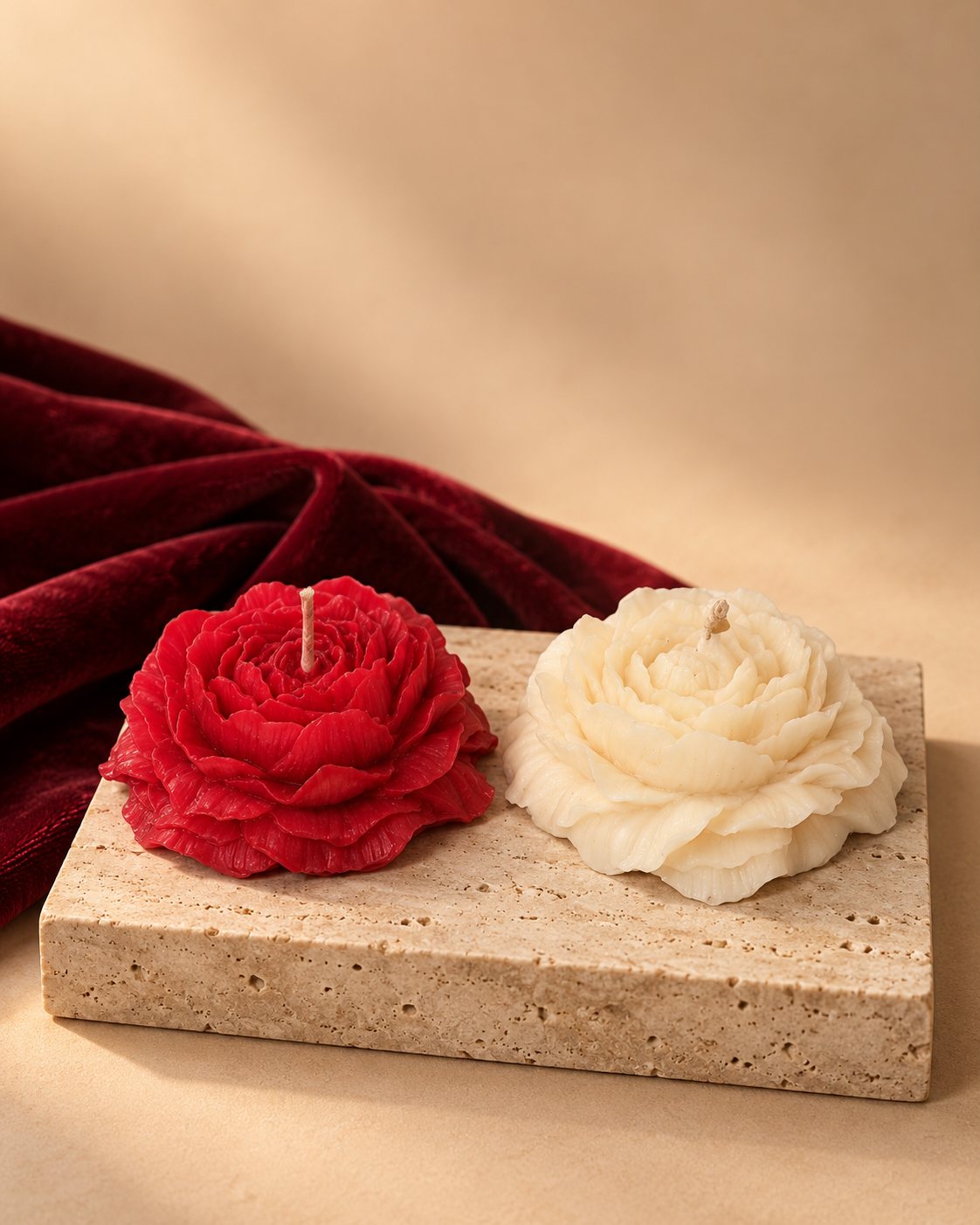 Peony Bloom Candles – view 2