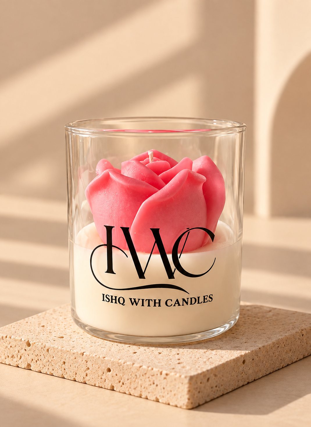 Pink Rose Jar Candle – view 2