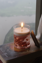 Rose Gold Glitter Jar Candle