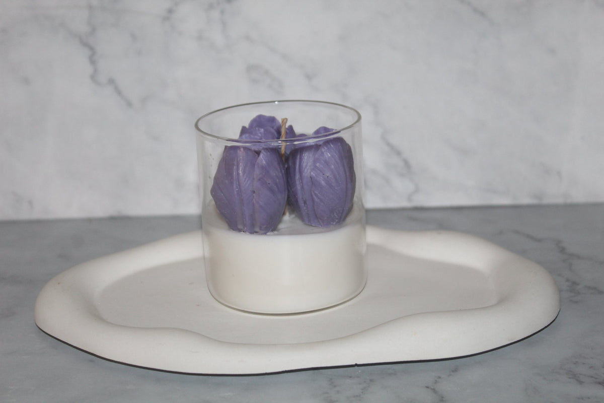 Rose Bud Jar Candle - Purple – view 3