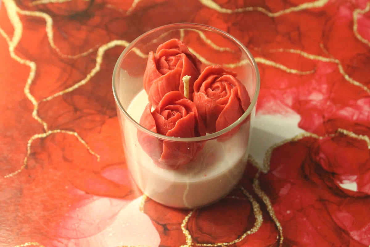 Rose Bud Jar Candle - Red – view 3