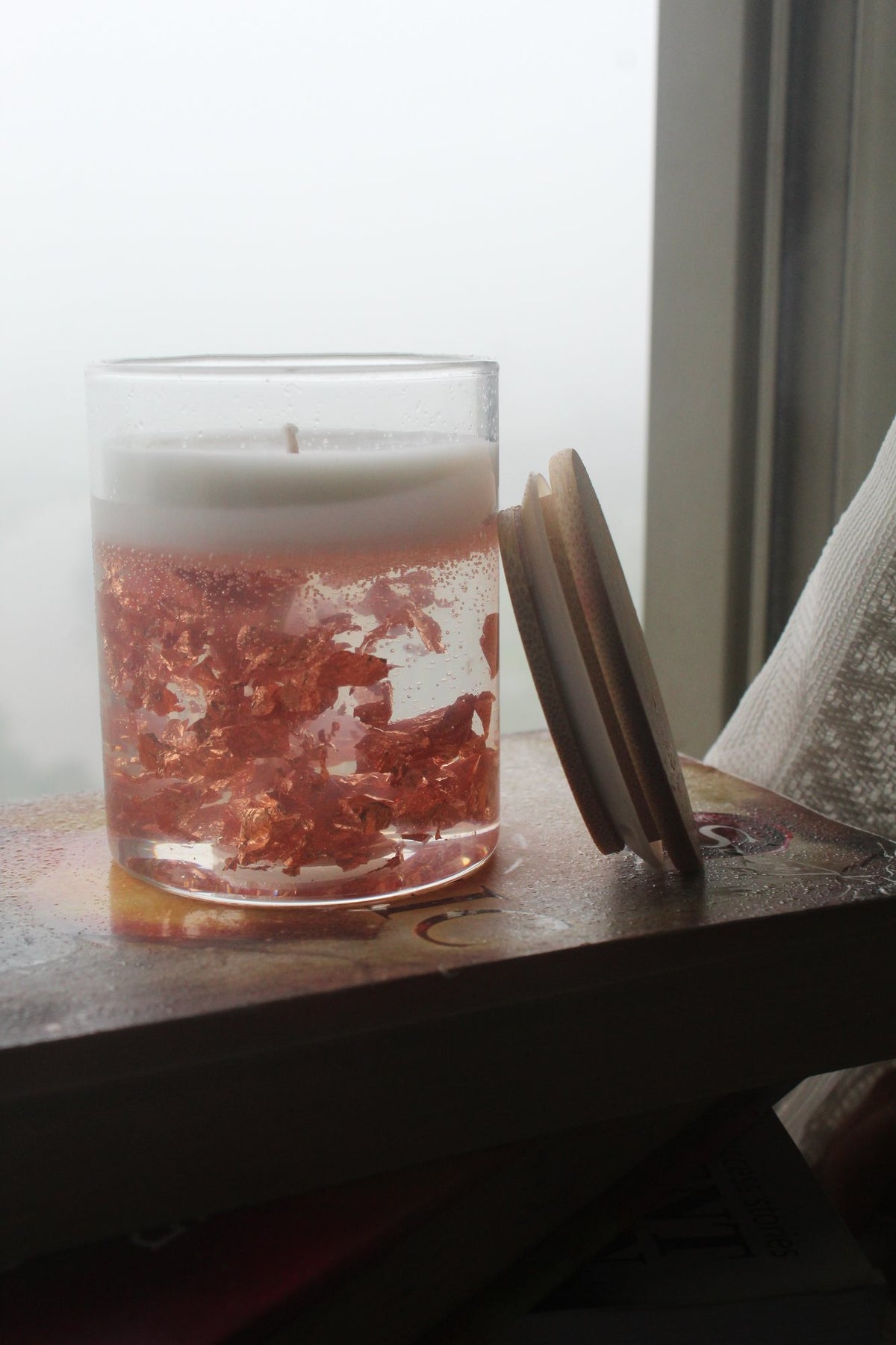 Rose Gold Glitter Jar Candle – view 4