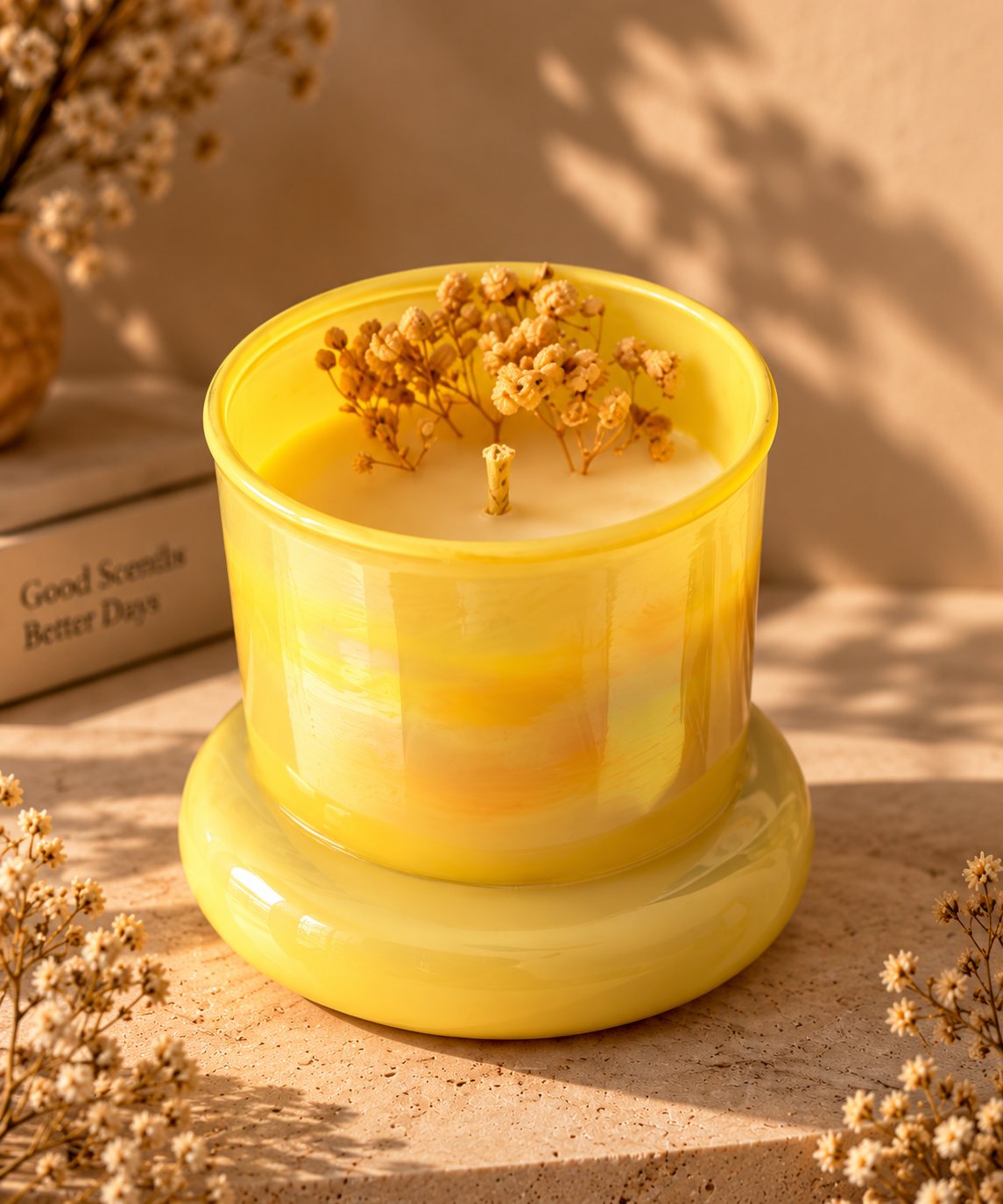 Sunshine Bloom Jar Candle – handmade by Ishq with Candles, Pune