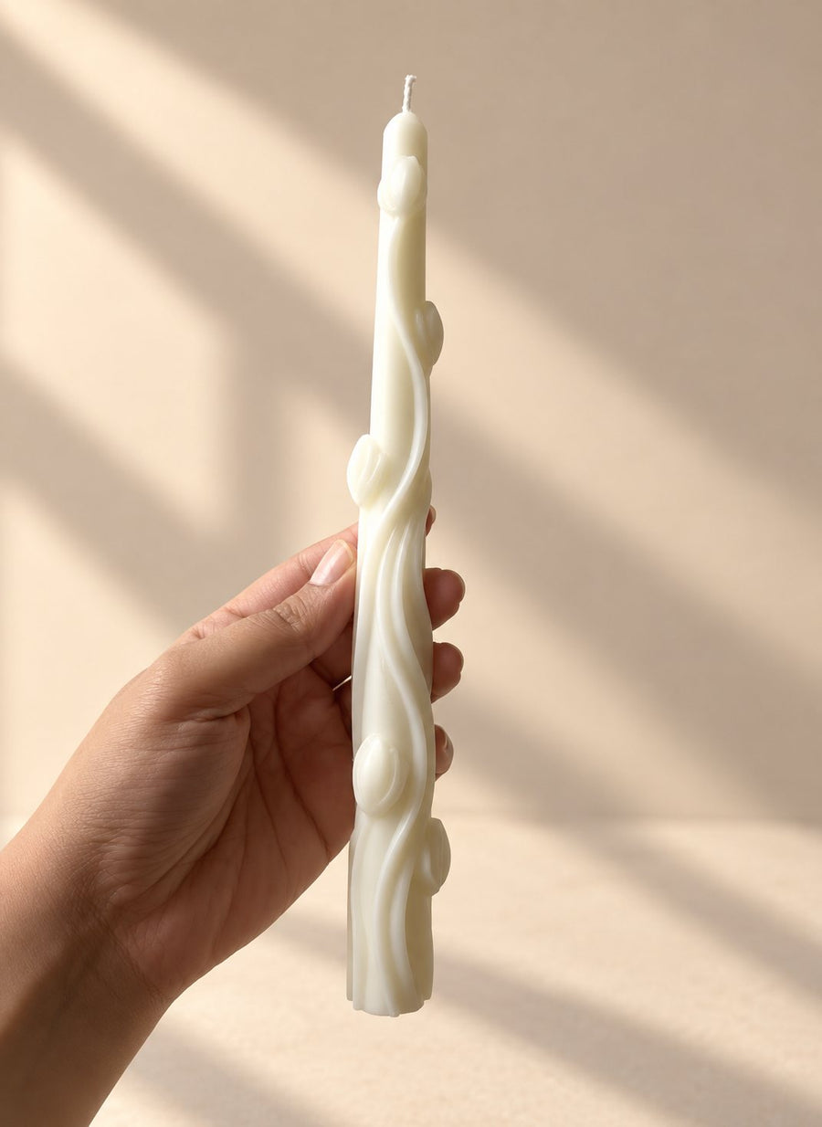 Twisted Taper Candle – handmade by Ishq with Candles, Pune